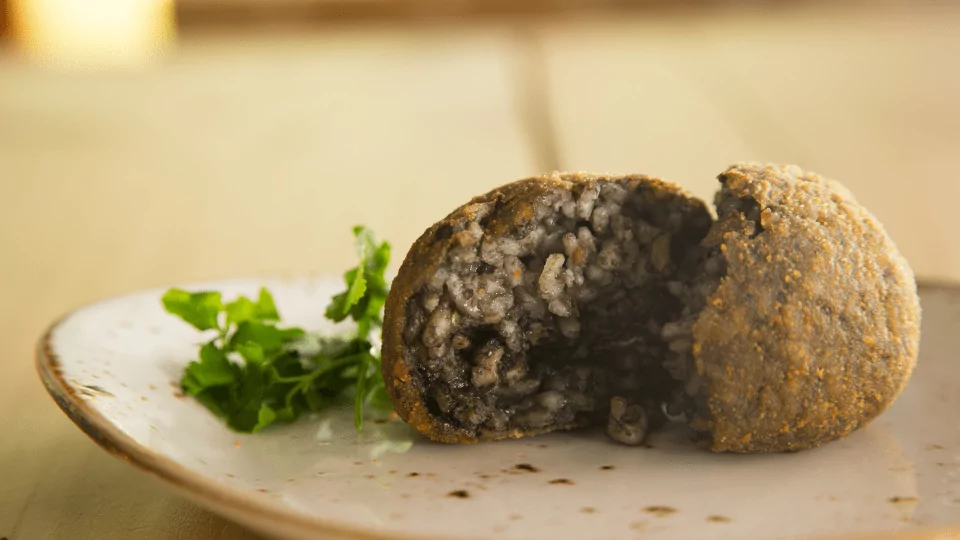 Arancina with Squid Ink