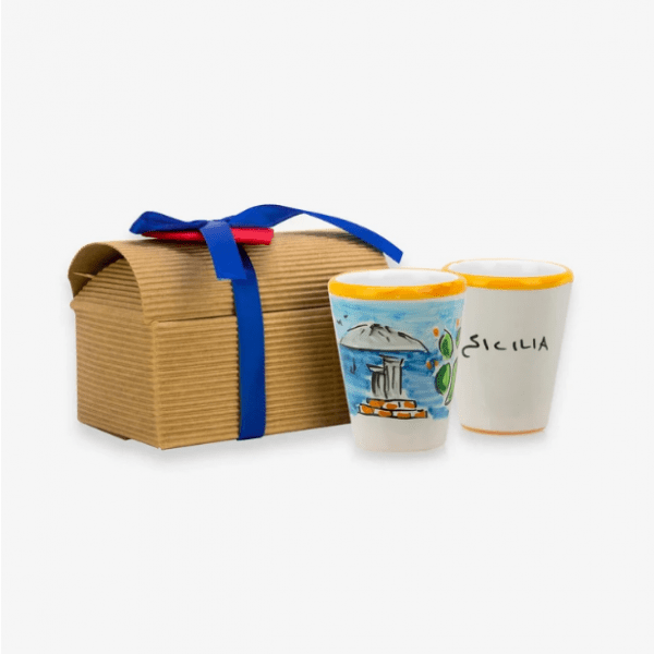 Sicilia Handmade Painted Glasses (2 pcs) by Dolceterra