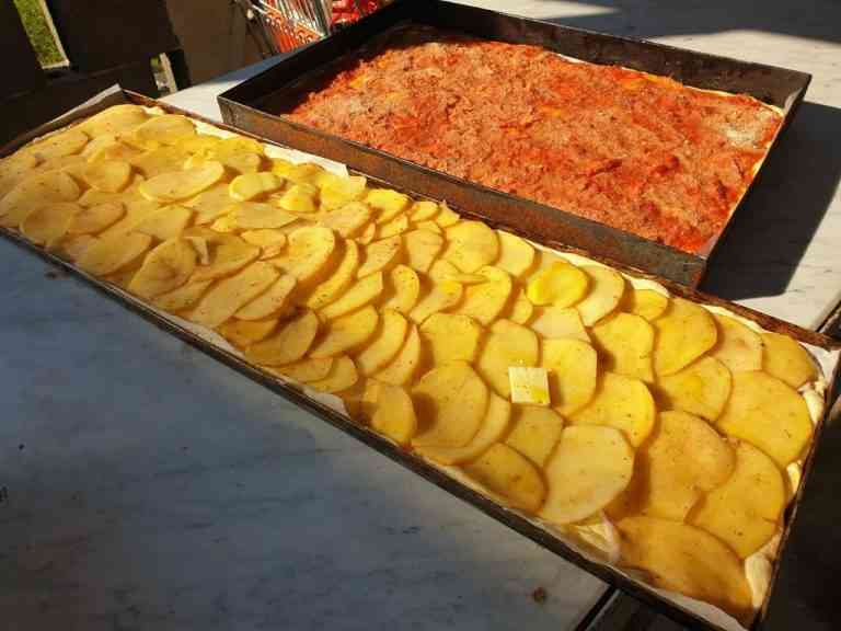 Pizza with potatoes