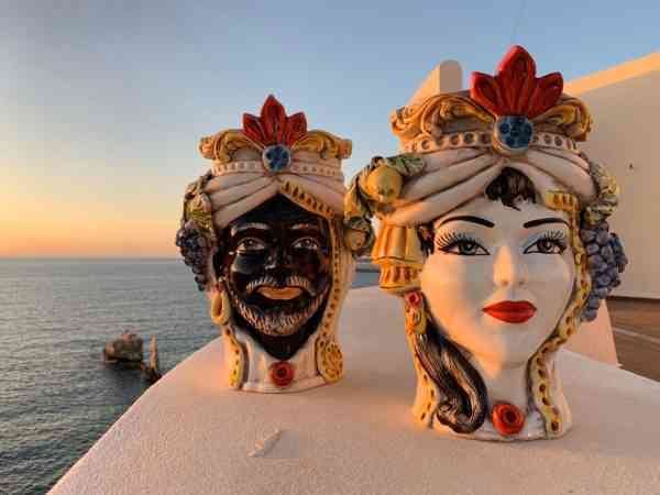 Teste di moro Siciliane in Ceramica di Caltagirone handmade by SiciliaBedda